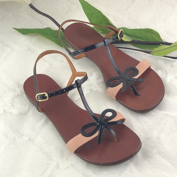 Chie Mihara Anthropology Bow Leather Sandals - Picture 3 of 8